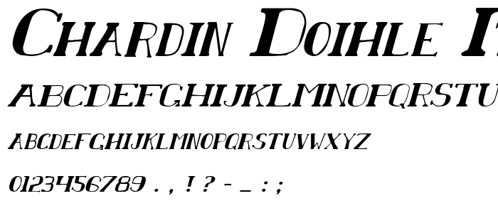 Chardin Doihle Italic font